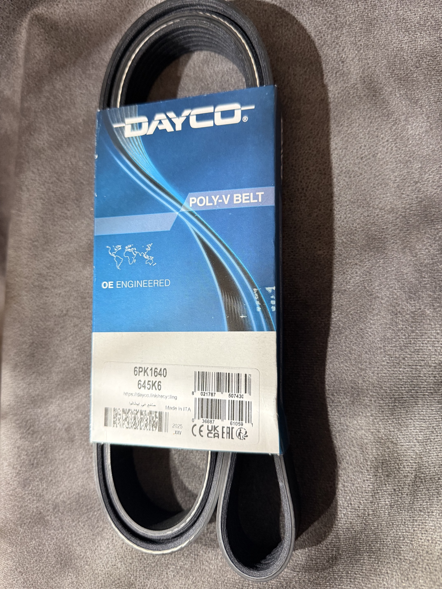 6PK1640 Ремень поликлиновый DAYCO